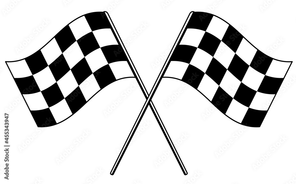 Racing Checkered Flag Icon for car racing. Speed Flag. Chequered racing  flags isolated vector illustration Векторный объект Stock | Adobe Stock