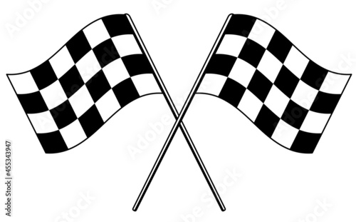 Racing Checkered Flag Icon for car racing. Speed Flag. Chequered racing flags isolated vector illustration