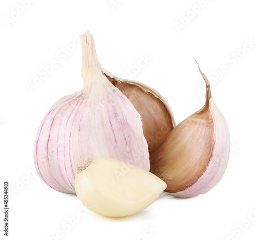Garlic isolated on a white background,