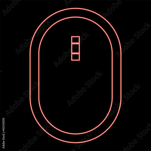 Neon video camera red color vector illustration flat style image