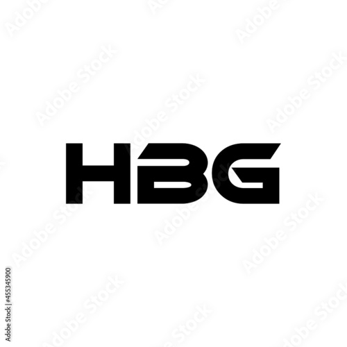 HBG letter logo design with white background in illustrator, vector logo modern alphabet font overlap style. calligraphy designs for logo, Poster, Invitation, etc.