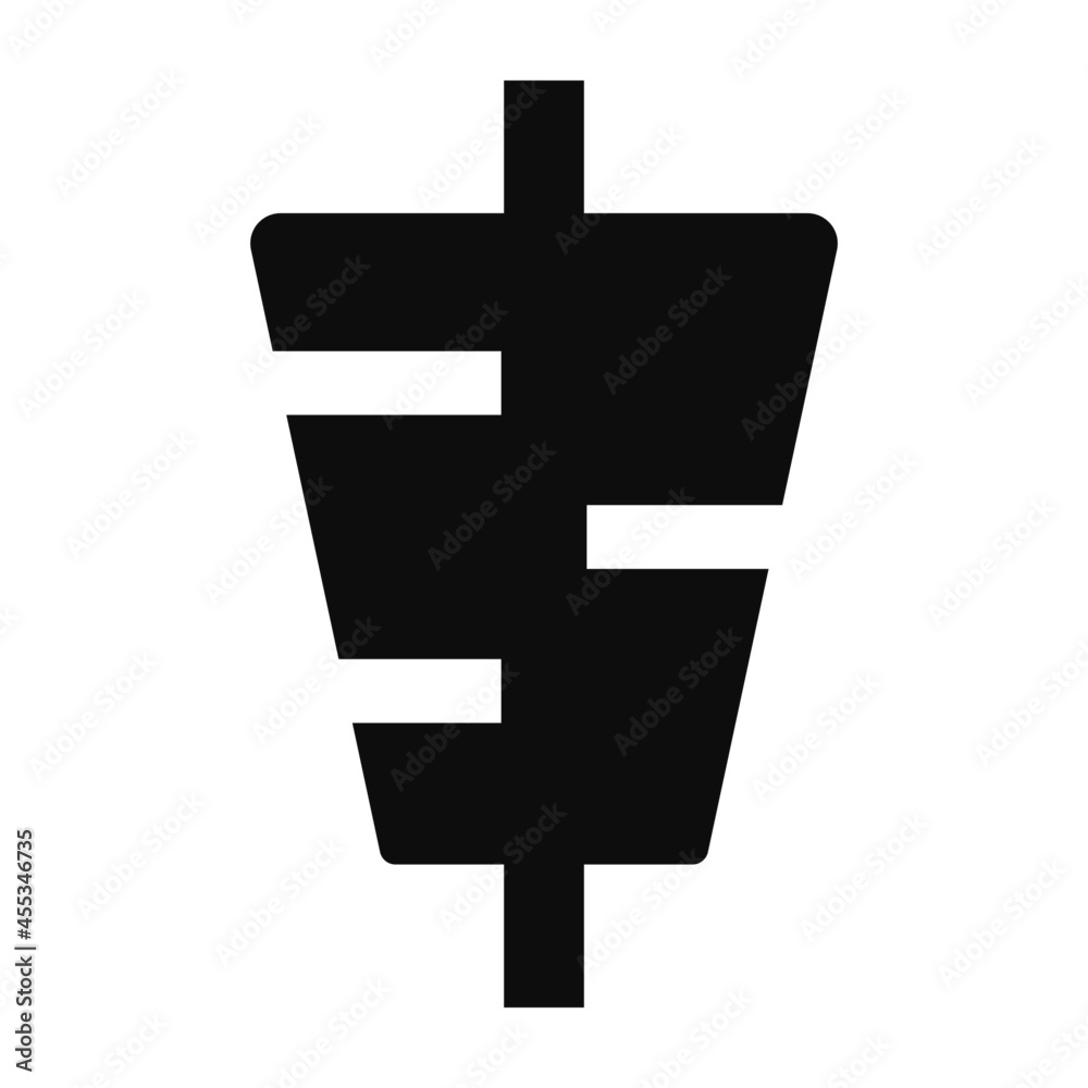 Kebab vector high quality black icon isolated on white background Kebab vector high quality black icon isolated on white background