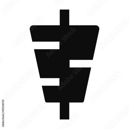Kebab vector high quality black icon isolated on white background