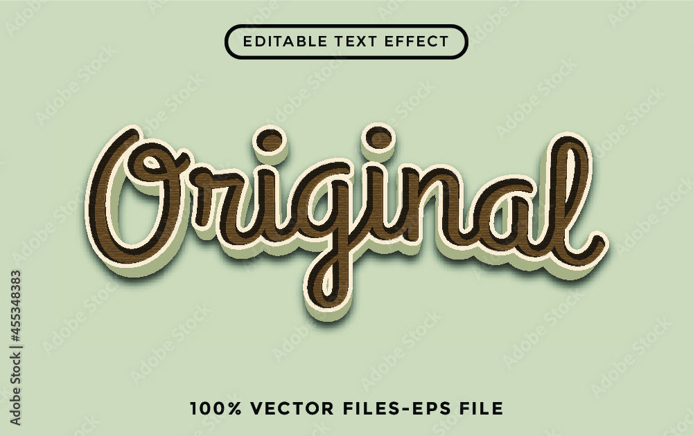 Original - illustrator editable text effect Premium Vector