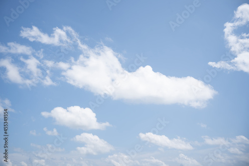 blue sky with white clouds. colorful sky