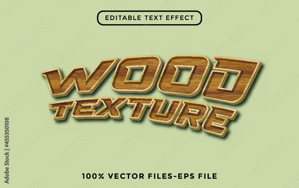 wood texture editable text effect premium vectors