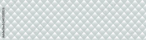 White geometric background. Mosaic tiles. Vector illustration. © Karine