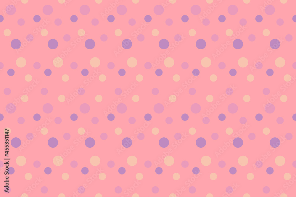 cute pastel pink background with various dots geometric seamless pattern. design for background, wallpaper backdrop, clothing, wrapping, batik, fabric. vector. cute pastel pink background with various dots geometric seamless pattern. design for background, wallpaper backdrop, clothing, wrapping, batik, fabric. vector.