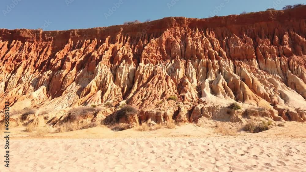 Amazing panorama from a beach cliff in Algarve, Portugal Amazing panorama from a beach cliff in Algarve, Portugal