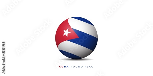 Free Download Cuba Round flag vector illustration. Cuba Independence day design. - GFXLoad