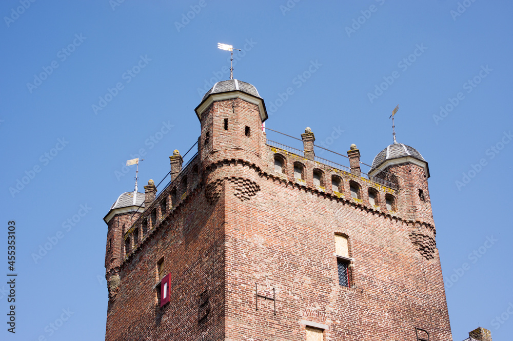Tower of castle Bergh in 's-Heerenberg in the Netherlands