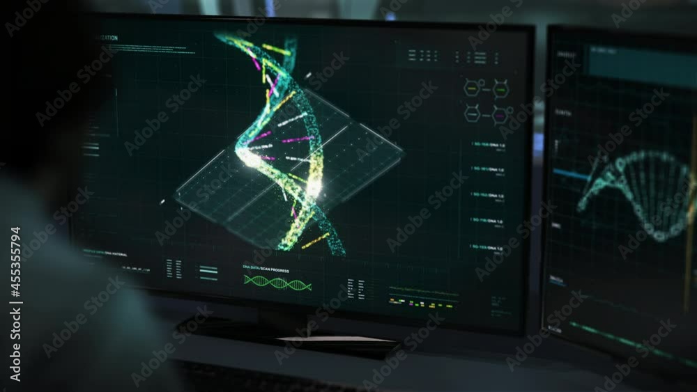 Analyzing the patient's body for the cancer study. A doctor is ...