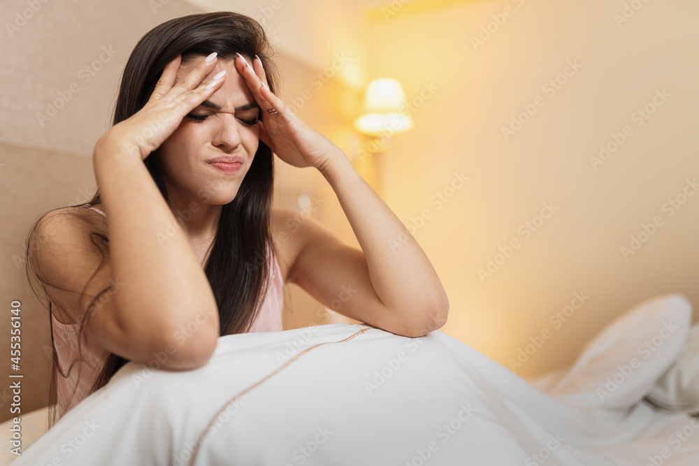 Frustrated girl cant falling asleep, thinking about her loneliness and breakup Frustrated girl cant falling asleep, thinking about her loneliness and breakup