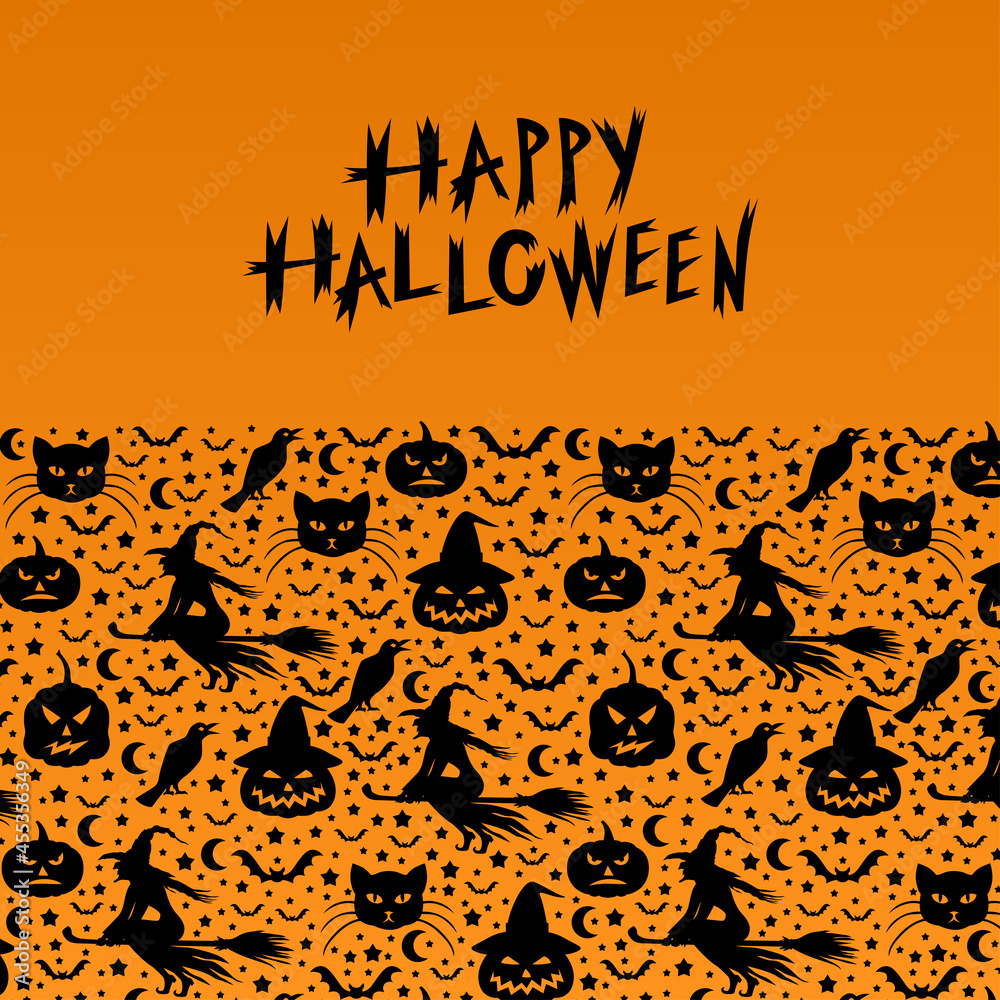 Halloween decorative greeting card Halloween decorative greeting card