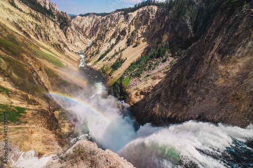 Grand Canyon of Yellowstone Waterfall and Rainbow