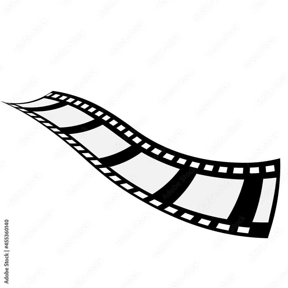 Film strip isolated on white background. 