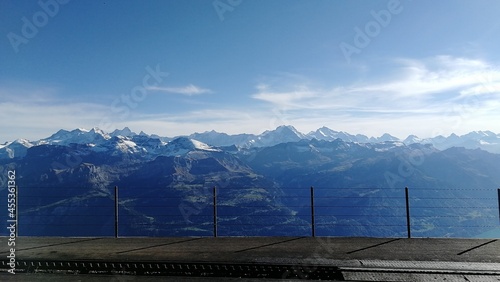 The Alps in clear weather, Brienz, Switzerland