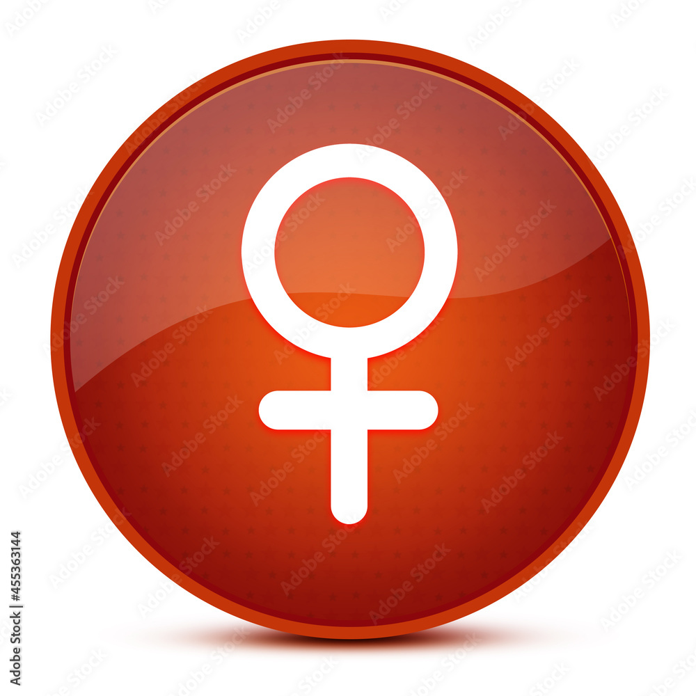 Female sign aesthetic glossy brown round button abstract Female sign aesthetic glossy brown round button abstract