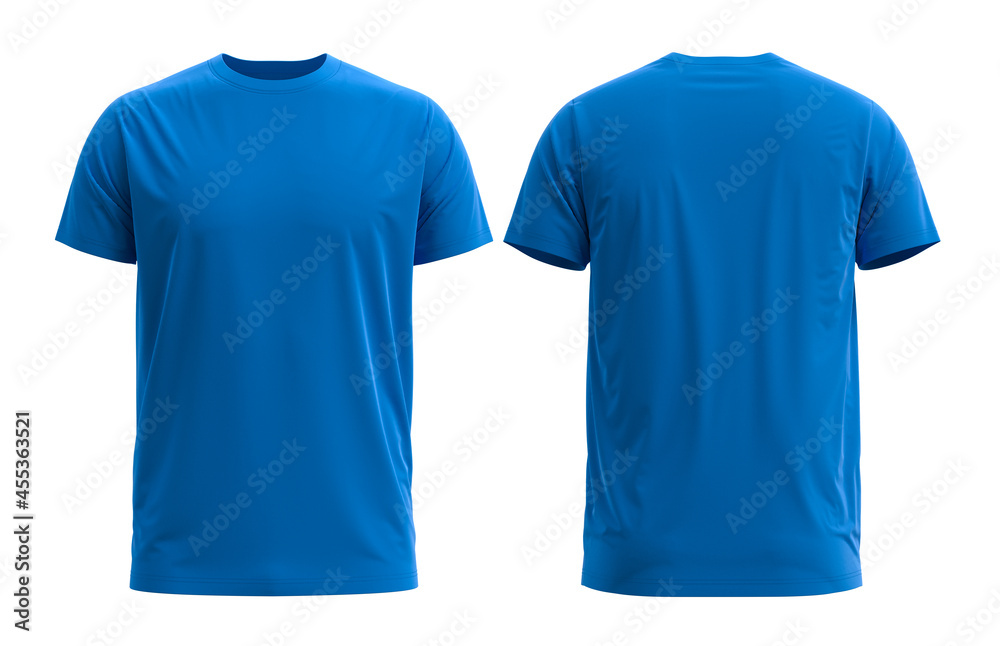 3D HQ Rendered T-shirt. With detailed and Texture. Color  [ Blue ]