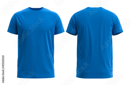 3D HQ Rendered T-shirt. With detailed and Texture. Color [ Blue ]