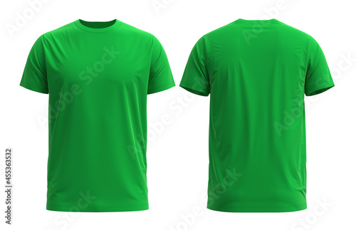 3D HQ Rendered T-shirt. With detailed and Texture. Color [ Green ]