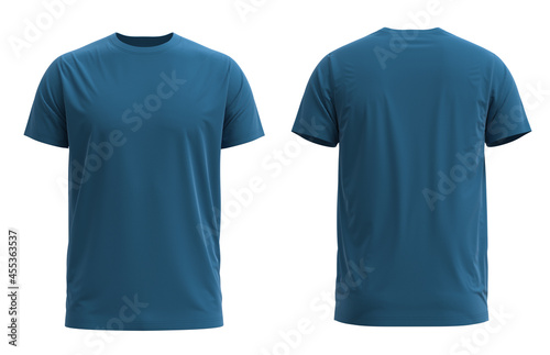 3D HQ Rendered T-shirt. With detailed and Texture. Color [ Atlantic Blue ]