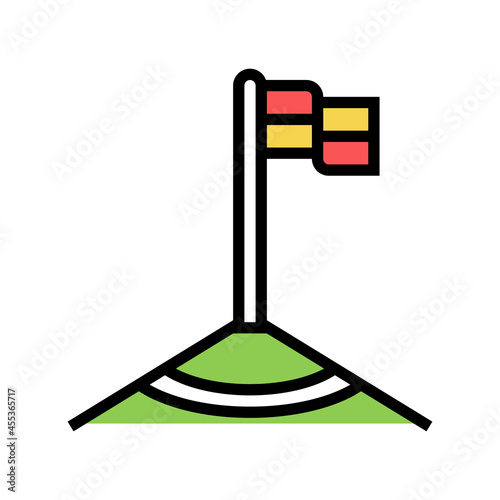 corner kick color icon vector. corner kick sign. isolated symbol illustration