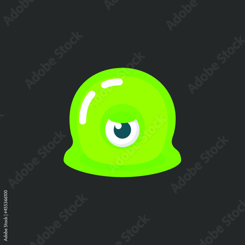 Cute slime sprite for mobile arcade or match 3 game. Animal character for kid game