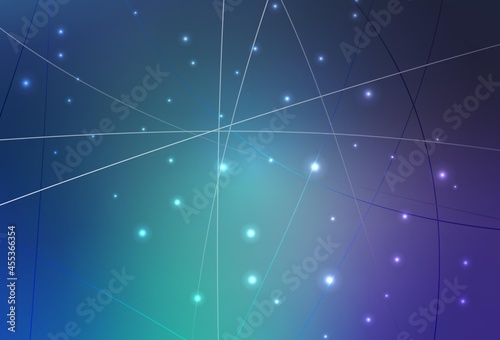 Light Pink, Blue vector background with circles and triangles. © smaria2015
