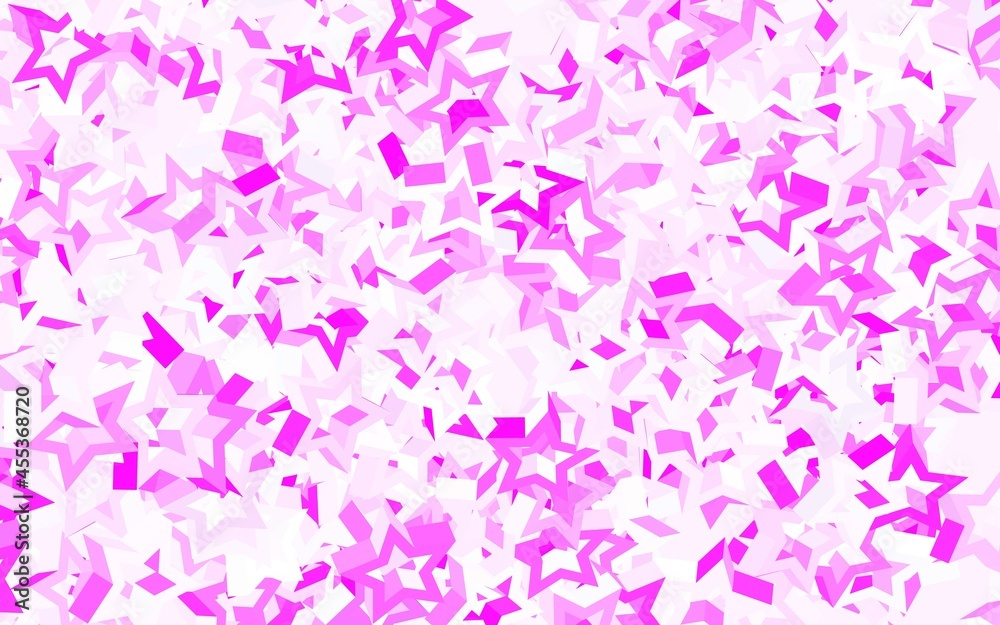 Light Purple, Pink vector layout with bright stars. Light Purple, Pink vector layout with bright stars.