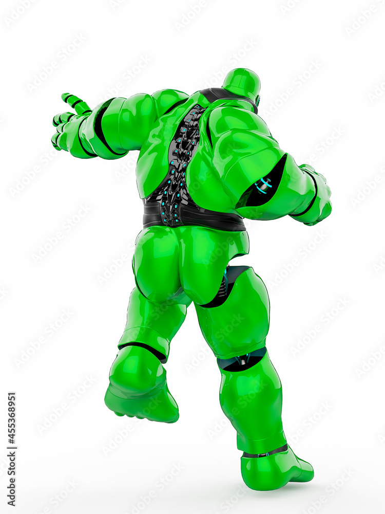 cyber monster is landing rear view