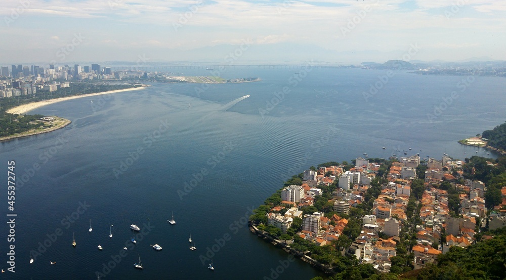 aerial view of bay Rio de Janeiro