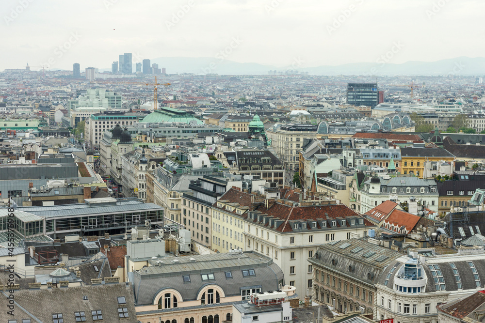 Skyline of the city Vienna from the tower of the St. Stephen's Cathedral Skyline of the city Vienna from the tower of the St. Stephen's Cathedral