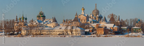 View of the Rostov Kremlin from Lake Nero Pano