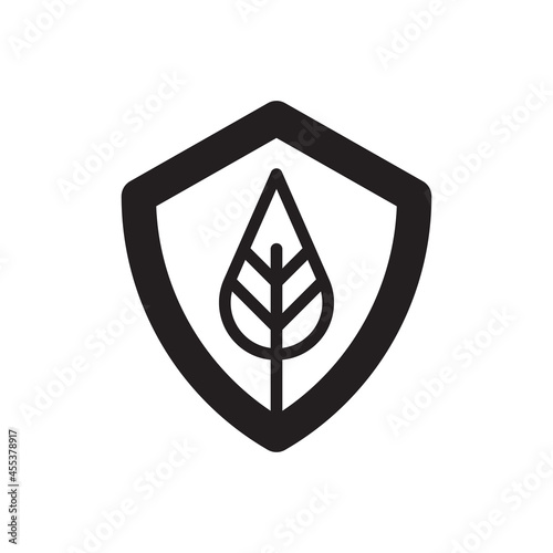 nature protection icon - tree shield icon - save ecology icon