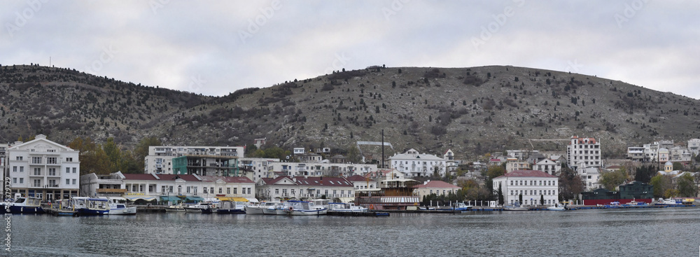 View of the port in Balaklava Pano
