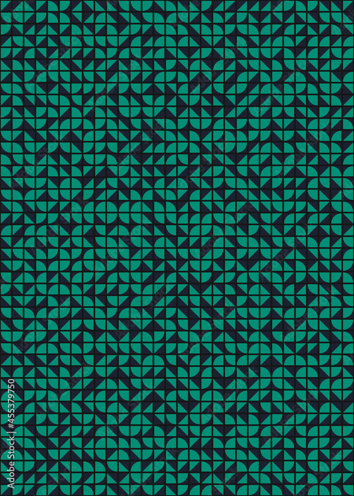 Fototapeta premium Abstract Geometric Pattern generative computational art illustration