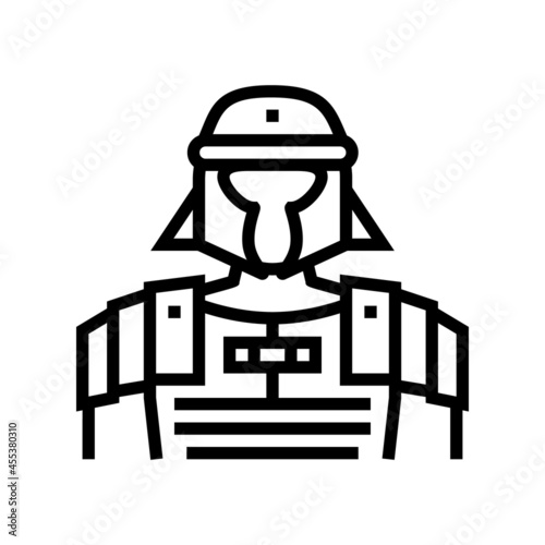 legionary ancient rome warrior line icon vector. legionary ancient rome warrior sign. isolated contour symbol black illustration
