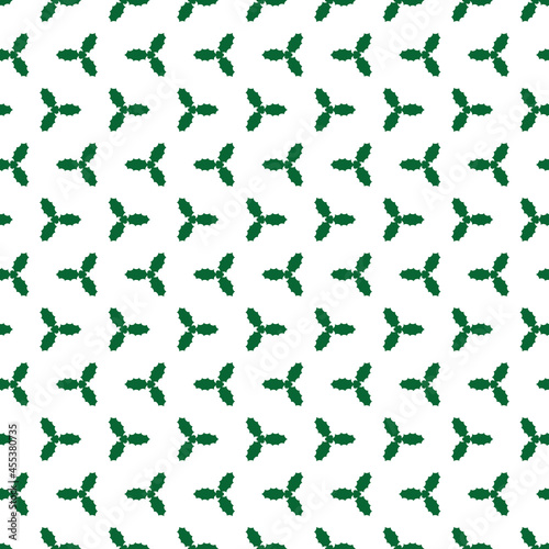 Seamless Christmas holly wrapping paper pattern