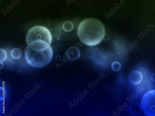 dark background with bubbles and space for text