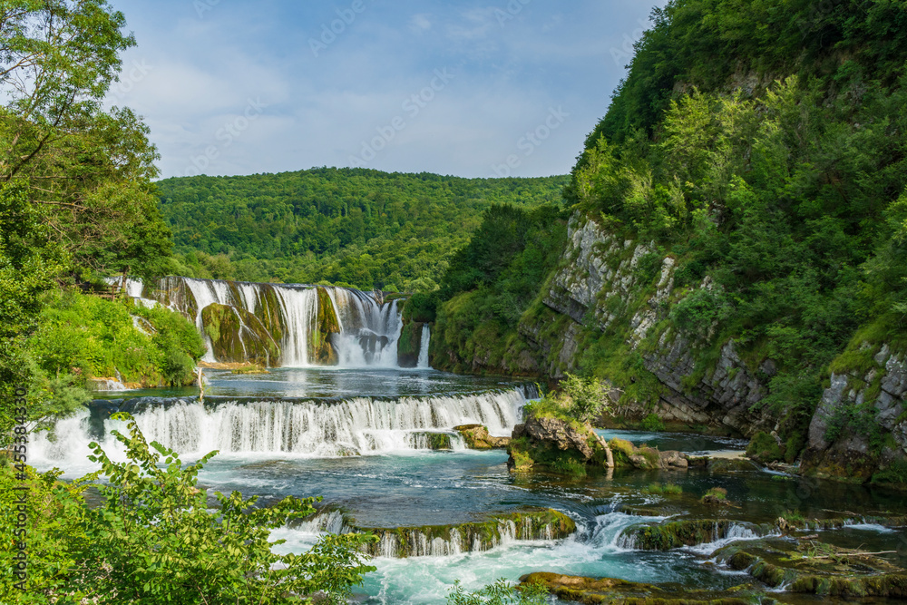 Strbacki buk waterfall is one of the most beautiful waterfalls in Bosnia and Herzegovina, which is situated on the Una river.