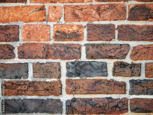 Colorful Brick Wall Closeup 