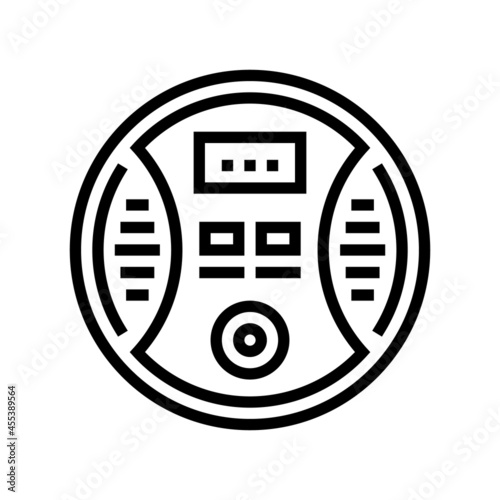 carbon monoxide detector line icon vector. carbon monoxide detector sign. isolated contour symbol black illustration