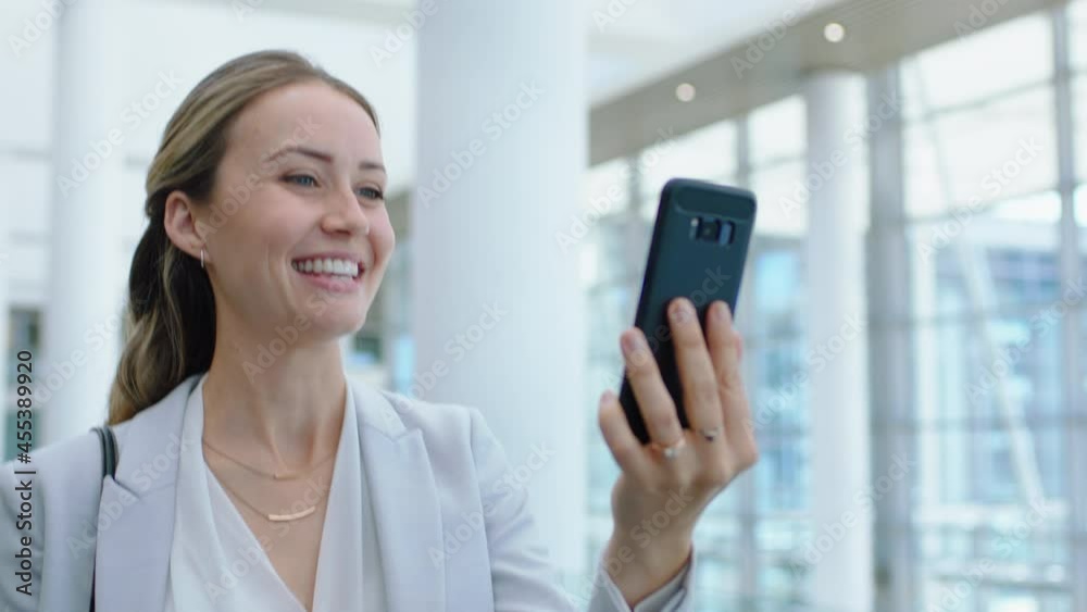 beautiful business woman walking in airport using smartphone having video chat talking to client discussing work successful female executive with mobile phone 4k beautiful business woman walking in airport using smartphone having video chat talking to client discussing work successful female executive with mobile phone 4k