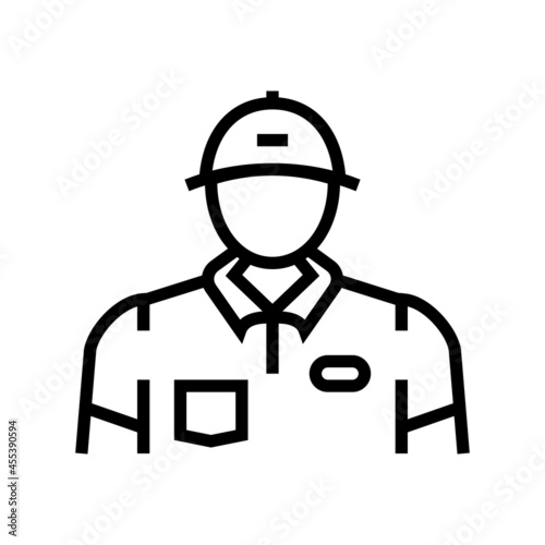 golf player line icon vector. golf player sign. isolated contour symbol black illustration