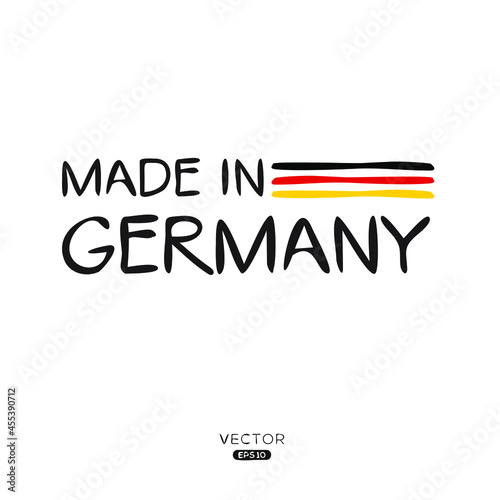 Made in (Germany) Sign, Germany logo design, vector illustration.