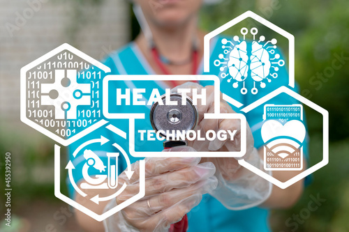 Concept of health technology. Medical innovative tech.