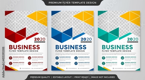 a4 business flyer layout template with modern and abstract style use for business cover and marketing poster