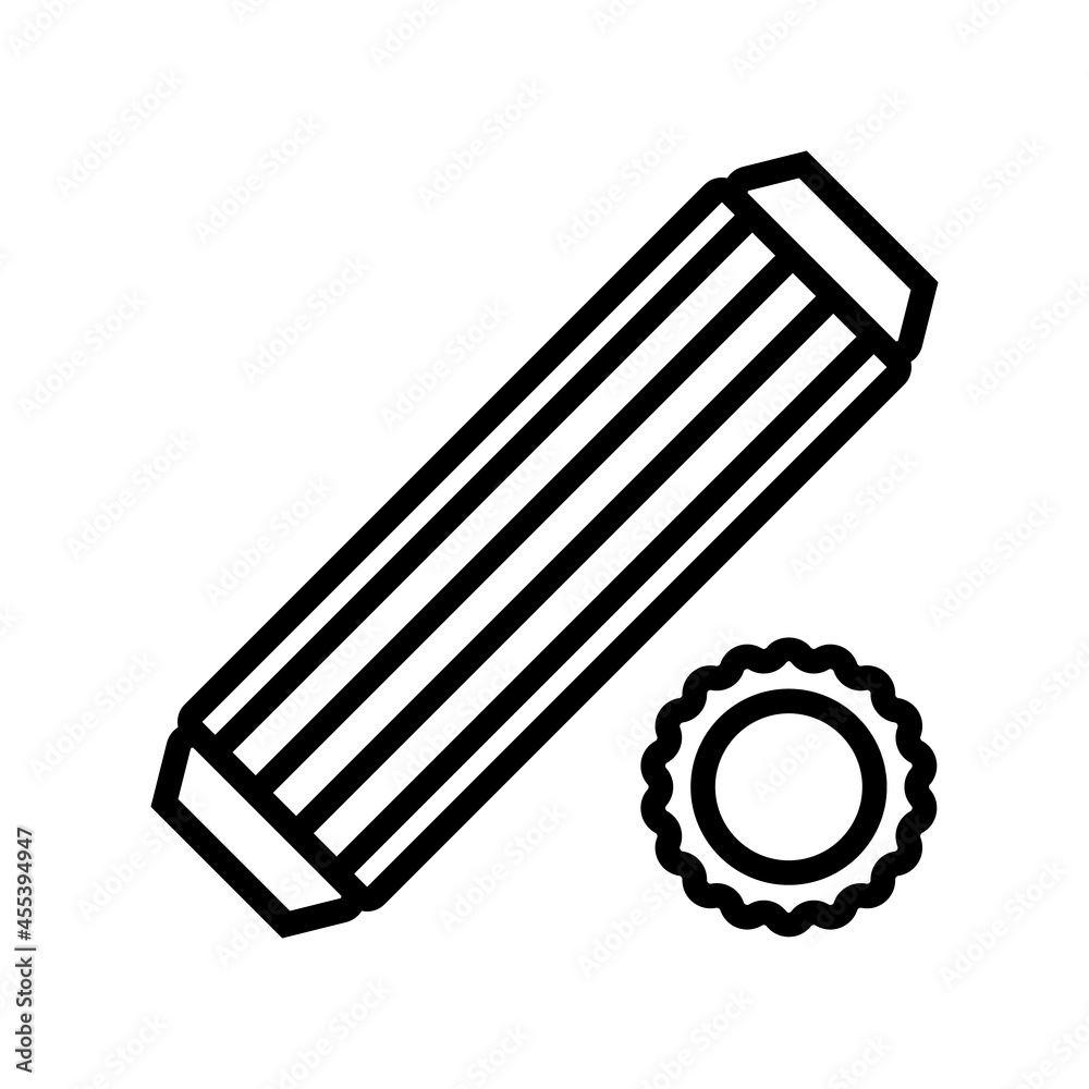 dowel screw line icon vector. dowel screw sign. isolated contour symbol black illustration dowel screw line icon vector. dowel screw sign. isolated contour symbol black illustration