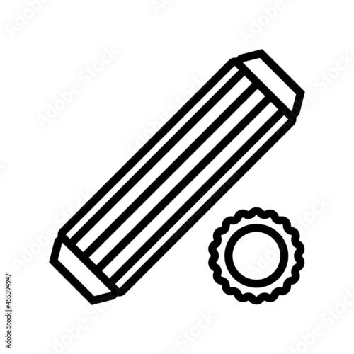 dowel screw line icon vector. dowel screw sign. isolated contour symbol black illustration photo